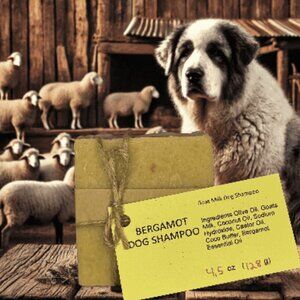 Bergamot Goat Milk Dog Shampoo Bar